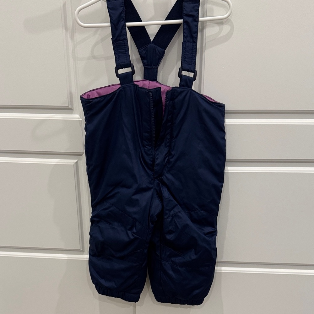 Old Navy Kids snow bib in Navy and Pink